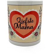 Mok - moederdag - liefste mama - thee mok - vintage - bloemen - moederdag cadeau