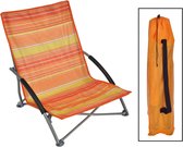 Bol.com HI Strandstoel inklapbaar 65x55x25/65 cm oranje aanbieding