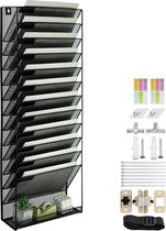 Porte-fichiers suspendu en maille A4, plateau à 13 Tier pour documents et lettres, support de rangement pour magazines, plateau de Grillage en maille métallique pour dossiers