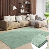 Flycarpets Mono Modern Effen Vloerkleed - Groen - 160x220 cm