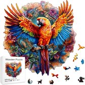 Legpuzzel Houten Puzzel Exotische papegaai Dieren Puzzel A4 Formaat 160 stukjes 20cm/20cm Puzzel voor Jong en Oud