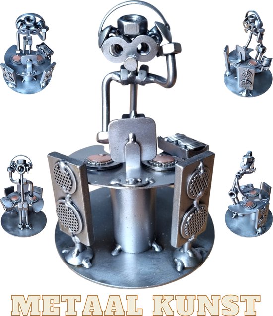 DJ muziek-metaal beeld-metaal kunst-uniek-het best cadeau-sinterklas gift-kerst-geschenk