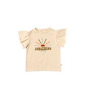 Your Wishes Sunshine | Jazz | T-shirt meisjes maat 92 | T-shirt beige met print