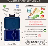Yumbox Snack - lekvrije Bento box lunchbox - 3 vakken - Monte Carlo Blue / Navy clear tray