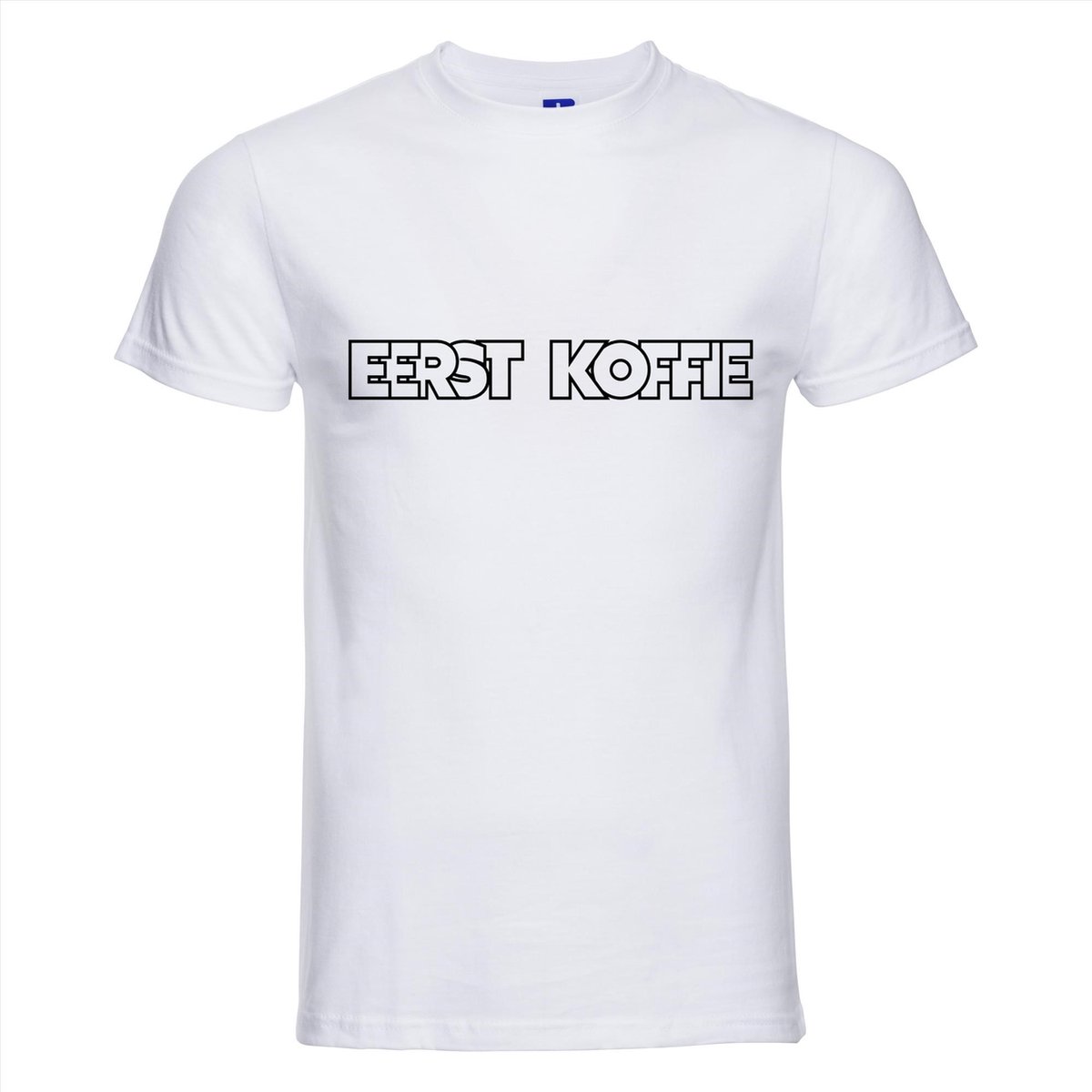 Eerst Kofffie T-shirt - 100% Katoen - Maat XL - Classic Fit - Wit
