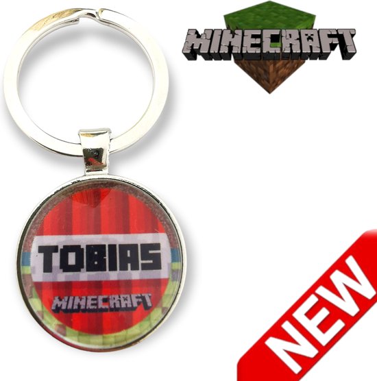 Minecraft Nom Porte-clés - Minecraft - Porte-clés - Nom propre - Personnel - Cadeau - Uniek
