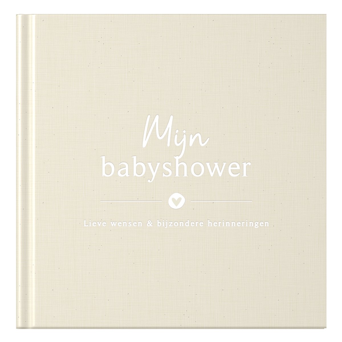 Fyllbooks - Babyshower Invulboek - Gastenboek Babyshower - Linnen Cover - Beige - Geschikt voor: 20 Gasten