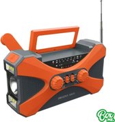 Box me - Noodradio - Noodradio met 10.000mAz powerbank - powerbank zonneenergie - Noodradio solar opwindbaar - Survival gear