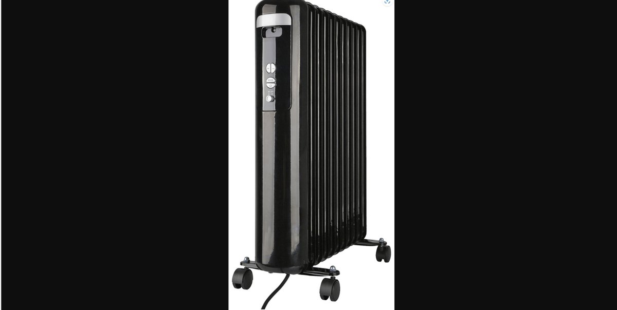 Olieradiator 2500W zwart