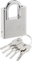 Hangslot met sleutel, 60 mm slot met 5 sleutels, duurzaam slot voor binnen en buiten, klein en weerbestendig voor tent, kast of kelderslot