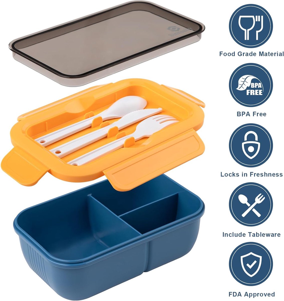 Bugucat Lunchbox voor volwassenen, 2000 ml, set van 2, lekvrije lunchbox, bento box met vakken voor kinderen, slacontainer, slabox to go met vork, broodtrommel, ontbijtbox voor school, donkergroen Bugucat Lunchbox voor volwassenen, 2000 ml, set van 2, lekvrije lunchbox, bento box met vakken voor kinderen, slacontainer, slabox to go met vork, broodtrommel, ontbijtbox voor school, donkergroen