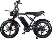 Vilolux® - H9 - Hydraulische Remmen - 2024 Model - Rijklaar - Kettingslot - Alarm - Voorrek - Elektrische Fatbike - Fatbikes - E-Bike - Voetsteunen - 25 km/u - 250W - 1 Jaar Garantie - Zwart - Legaal