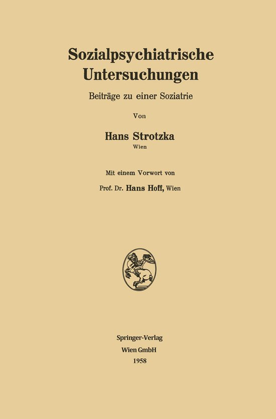 Sozialpsychiatrische Untersuchungen - cover