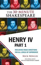 Boekomslag 'The 30-Minute Shakespeare: Henry IV Part 1' met een mozaïek van Shakespeare-portretten en tekst.