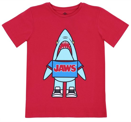 Rood Jaws haai t-shirt