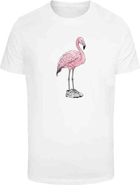 Mister Tee - Flamingo Baller Heren T-shirt - L - Wit