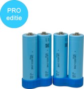 TechEssentials 4x 18650 Batterij - 2850mAh 10A 3.6V - Optionele Button Top - Oplaadbaar | Li-ion - Flat Top