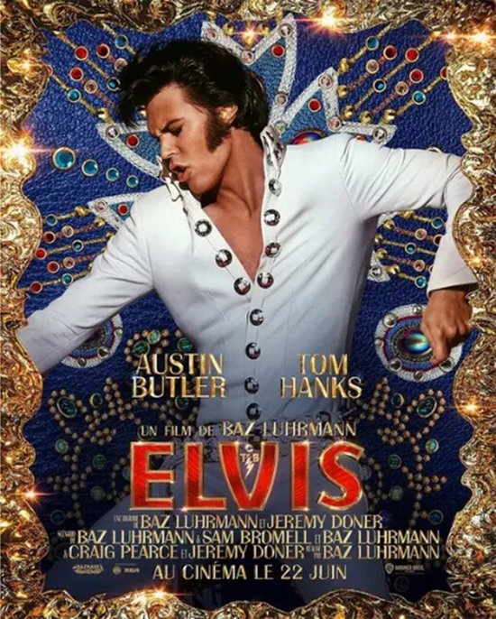 Allernieuwste.nl® Canvas Schilderij 2022 Elvis Film 1 - Poster - Elvis Presley - 50 x 70 cm - Kleur