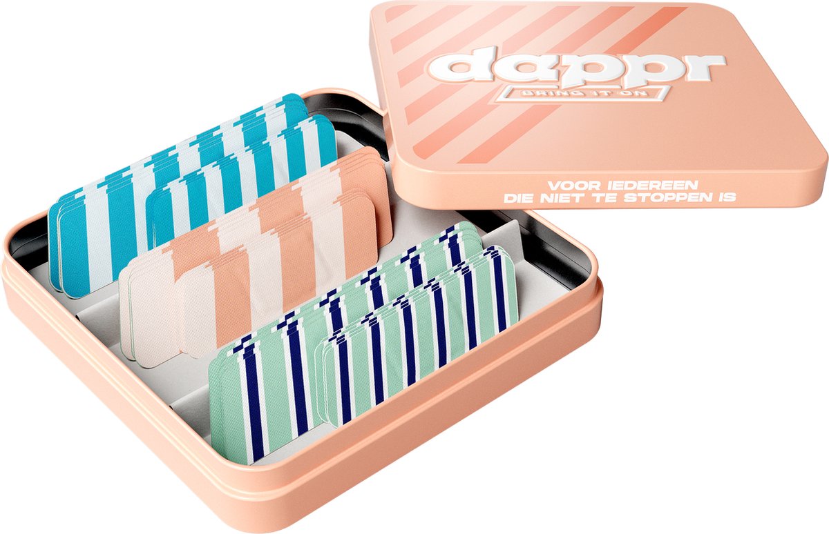 Goedkoopste Dappr Stripes Pleisters - Duurzaam & Hypoallergeen - 30 Stuks - 2 Maten - Milieuvriendelijke Bamboe Pleisters voor Kinderen en Volwassenen - Flexibel & Ademend