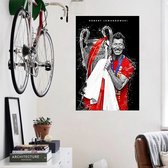 Canvas Robert Lewandowski Topscorer - Prof Voetballer - Kleur - 50x70 cm