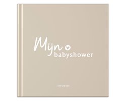 Fyllbooks - Babyshower Invulboek - Gastenboek Babyshower - Beige - Geschikt voor: 20 Gasten