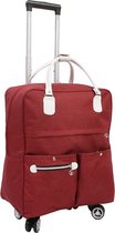 MK - Valise - Étanche - Sacs à bagages pliables - Avec Roues - Rouge - 40x35cm