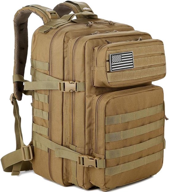 Qt&qy Tactische Militaire Rugzakken 45l Grote Capaciteitsmens 3 Dag Leger Molle Assault Bags Voor Outdoor Trekking Camping Rugzak