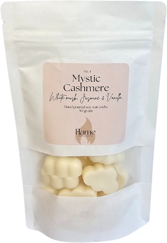 Mystic Cashmere Waxmelts Flame Handmade Candles (50g) - 40 Geur uren - Sojawas - Luxeuze Geur