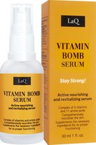 LaQ Vitamin Bomb Serum - Gezichtsserum tegen Doffe en Vermoeide Huid - met Vitamine B3, B5, B6, C en E - 30ML