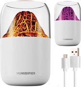 Bol.com Luchtbevochtiger - Diffuser - Aromadiffusers - LED - lavalamp - Wit aanbieding