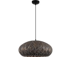 Chericoni Rolo Hanglamp - Ø52 cm - Zwart Metaal- 1-lichts- E27 Fitting - Oosters design