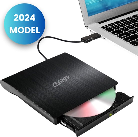 Clerby Externe DVD speler en Brander CD/DVD Externe DVD speler voor Laptop USB... bol