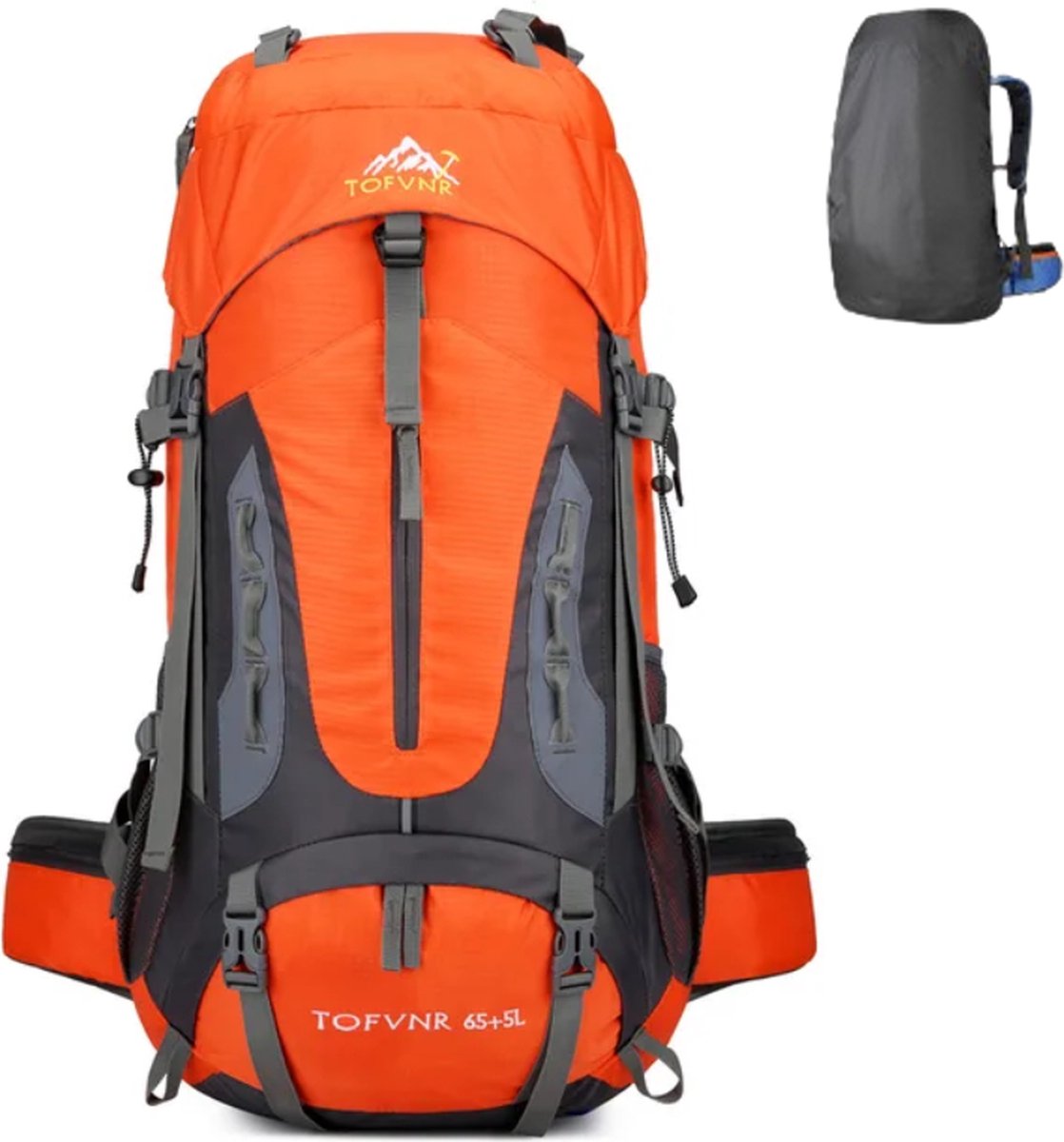 Avoir Avoir®- Grote Hiking/Wandel Rugzak – Lichtgewicht Nylon Hiking Rugzak – 70L – Oranje – Beste Uitrusting voor Avonturiers – Backpacks
