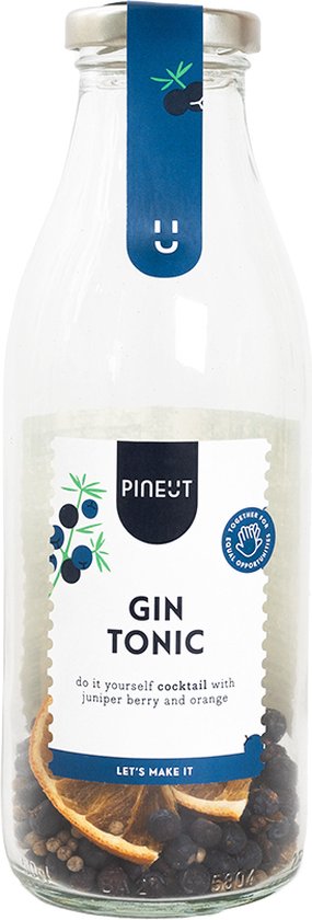 Pineut ® Cocktail kruiden - Mix voor Gin Tonic Cocktail - Dutch Dry - Gin Tonic mix Geschenkset - Origineel Cadeau - Gin Tonic Kruiden - Cocktail Set - Gezellig Genieten
