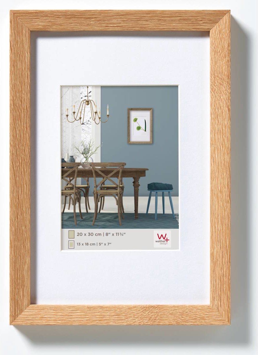 Walther Fiorito - MDF Houten lijst - Fotoformaat 15x20 cm - Licht Eiken Lichte eik