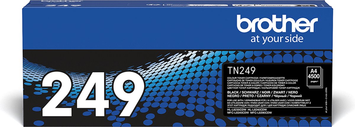 Brother toner, 4.000 pagina's, OEM TN-249BK, zwart
