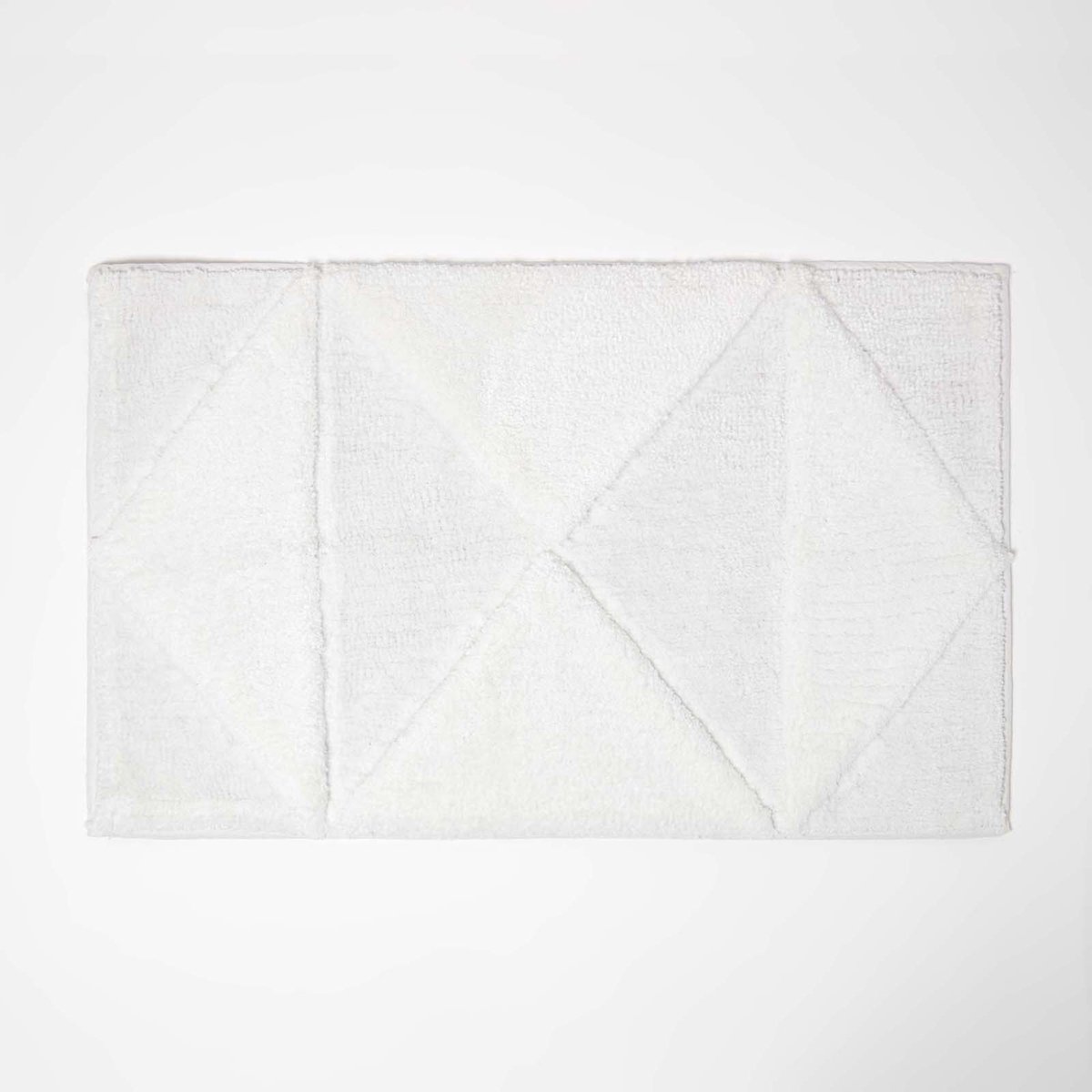 Homescapes badmat geometrisch patroon - badmat wit, 50 x 80 cm