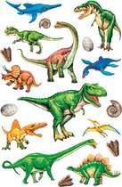 Stickervel Dino's - Puffy Stickers - Stickers voor Kinderen - Stickers Jongens - Dino Stickers - Stickervel Dinosaurussen - Knutselen Kind - Knutselen Jongens