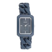 OOZOO Timepieces - Rook grijze OOZOO horloge met rook grijze schakelarmband - C11278