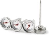 Bengt Ek Design - Vleesthermometer - 0 tot 200 graden - oventhermometer ovenbestendig - bbq thermometer - 4 stuks - Roestvrij Staal
