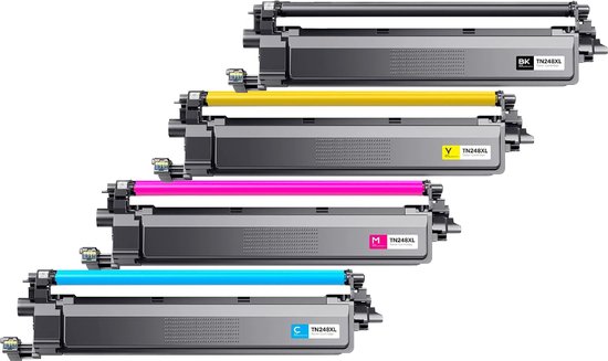 Toners adaptés à Brother TN-248 | Multipack de 4 pièces Convient pour Brother L3515CDW - L3520CDW - L3527CDW - L3555CDW - L3560CDW - L3215CW - L3220CW - L3240CDW - L8230CDW - L8240CDW - L3740CDW - L3760CDW - L8340CDW