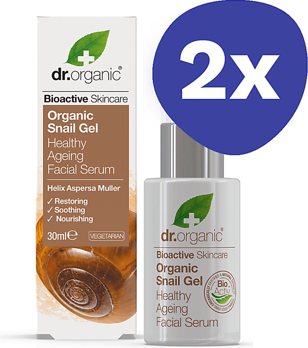 Goedkoopste Dr Organic Slakkengel Gezichtsserum (2x 30ml