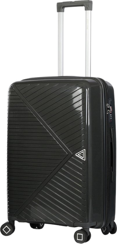 A To Z Traveller Caïro - Reiskoffer 65cm - Polypropyleen - 60L - Donker grijs - TSA Slot