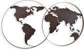 AN IRON WORLD MAP WALL DECOR wand bord wereldbol wand decoratie Incl. BTW Height: 80 Width: 144,5