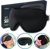Kitian Slaapmasker - Luxe 3D Oogmasker Slaap - Zijden Slaapmasker voor Mannen en Vrouwen - Comfortabel en 100% Verduisterend