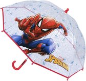 Marvel Spiderman paraplu - rood - D71 cm - voor kinderen - regen accessoires
