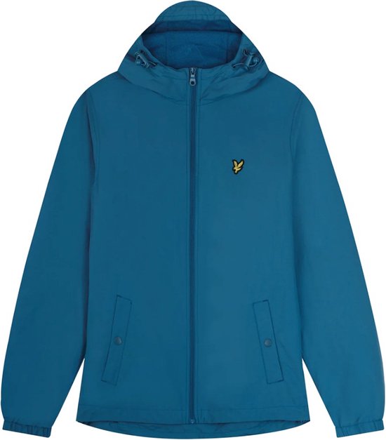 Lyle & Scott Zip through hooded jacket - spring blue
