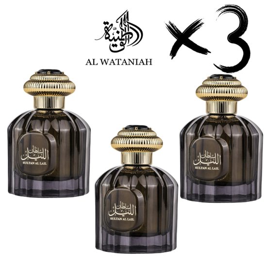 AL WATANIAH 3 X Perfume SULTAN AL LAIL, 100ml
