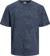 Jack & Jones T-shirt - Regular Fit - Blauw - 4XL Grote Maten