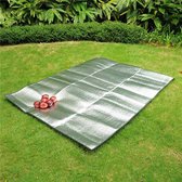Dubbelzijdige aluminiumfolie-Buitenkleed Picknickmat- strandmat-Waterdicht en Isolerend 200 x 200 cm